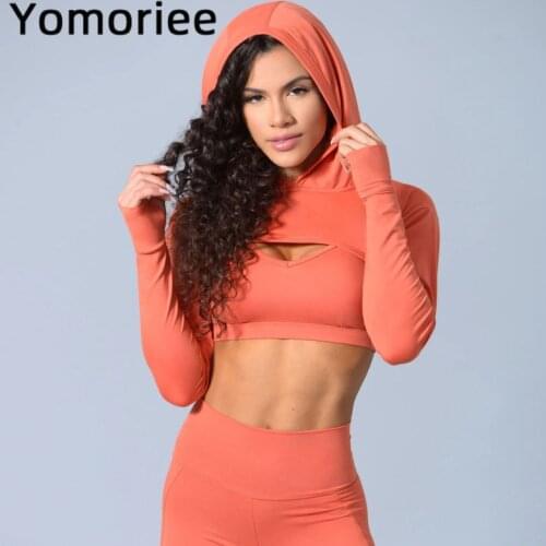 Yoga Shirts For Women Sexy High Elastic Long Sleeves Fitness Top Gym Sport Workout Running Training Seamless Hat Coat Yomoriee