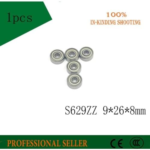 S629 ZZ 1pcs metal Sealed Miniature Bearing free shipping S629ZZ 9*26*8mm deep groove bearing