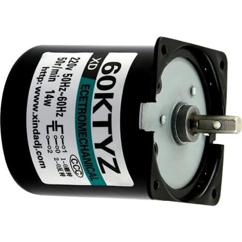 60KTYZ AC Synchronous Motor 220V 14W 2.5rpm -110rpm Micro Gear Motor Permanent Magnet Motor
