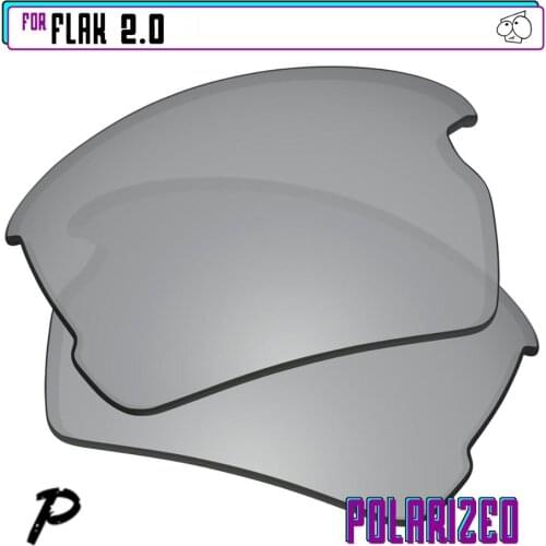 EZReplace Polarized Replacement Lenses for - Oakley Flak 2.0 Sunglasses - Silver P