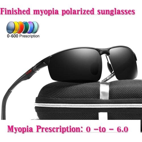 MINCL 2019 Aluminum magnesium Polarized Sunglasses Men Myopia Driving Sun Glasses Brand Square Unisex Fashion Prescription NX