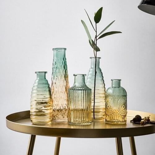 Glass Vase Living Room Dried Flowers Arrangements Home Decoration Accessories Flower Vases For Homes