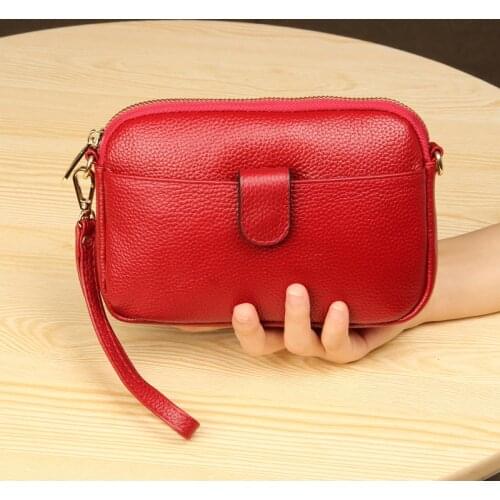 Genuine Leather Cross Body Bag Women Casual Shell Cow Leather Womans Handbag Girl Ladies Solid Shoulder Messenger Bags Clutch