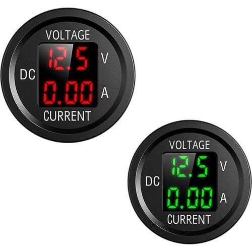 LED Digital Voltmeter DC Voltage Display 12V/24V For Cars Motorcycles Lorries, Digital Voltmeter Ammeter