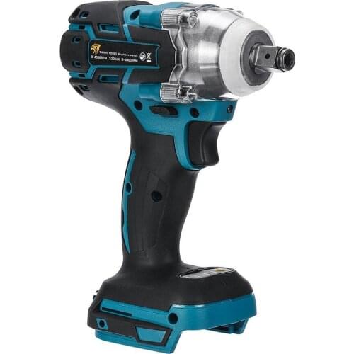 Impact Wrench Electric Power Tool 18V Rechargeable Brushless Motorized Wrench 1/2 Socket Handheld Tools for Construction Site