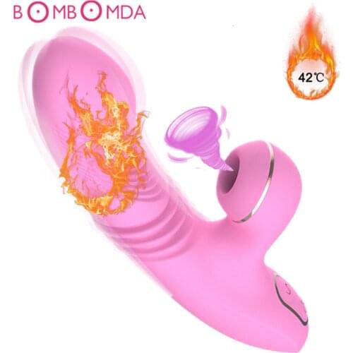 Smart Heating Real Penis Dildo Vibrator Oral Tongue Licking Clitoris Sucking Stimulator G-Spot Vibrator Adult Sex Toys for Women