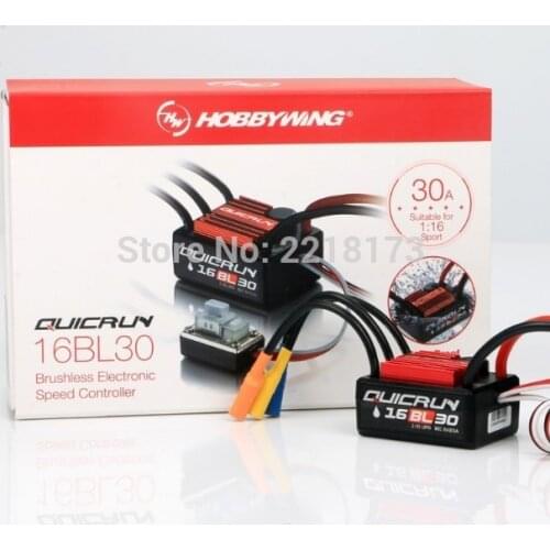 HobbyWing QuicRun 30A Waterproof And Brushless ESC WP-16BL30 For 1/16 RC Car