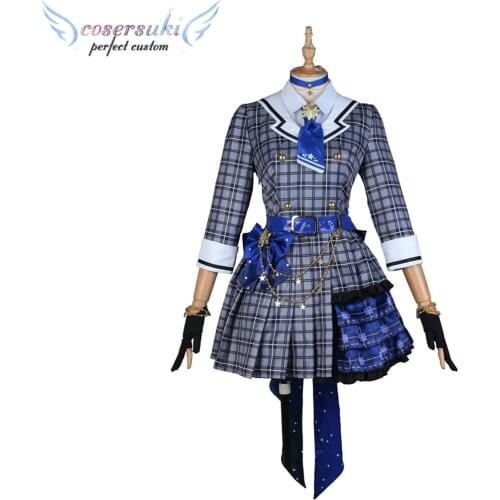 Youtube Vtuber hololive Member of Idol group Hoshimati Suisei Cosplay Costume Halloween Carnival Custom made Outfit