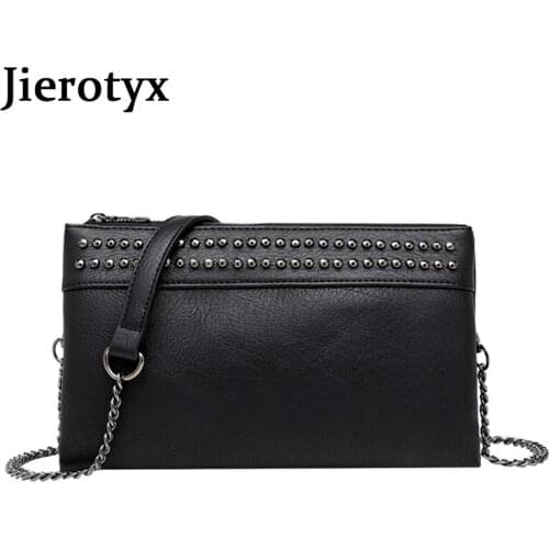 JIEROTYX Fashion Women Handbag Wristlet Clutch Purses Large Studs Soft Faux Leather Crossbody Evening Clutch Wallet for Women
