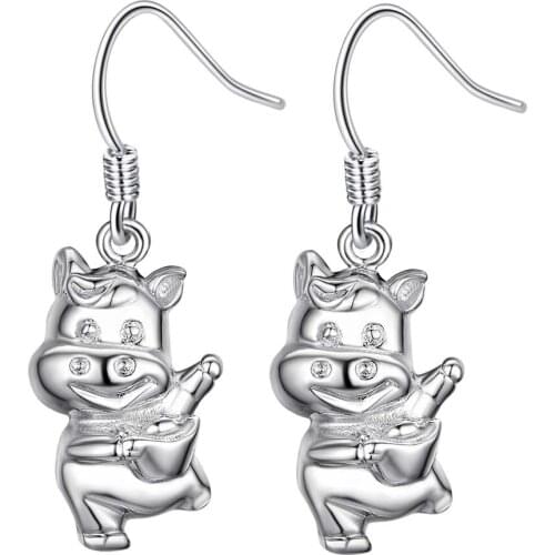 Animal cow high quality Silver Earrings for women fashion jewelry earrings /YAVBASFU GIXDTYFJ