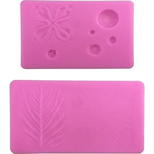 2PCS /SET Leaves & Flowers Shape Silicone Cake Molds, Cookie,Jelly,Ice Tools, Baking Decorating E490