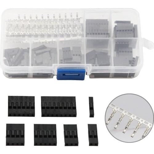 310Pcs Electrical Wire Cable 2.54mm Dupont Terminals Pin Jumperr Header Housing Crimp Connector For Motorbike Boat