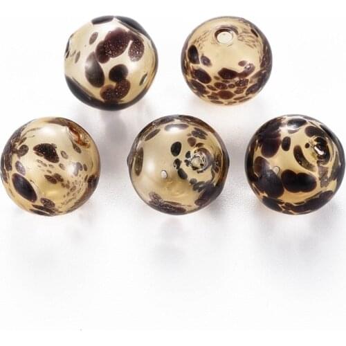 70pcs/lot 6mm Environmental Cotton Cord Threaded Dyed Round Baking Paint bule white Glass Beads Strands diy marking 15"