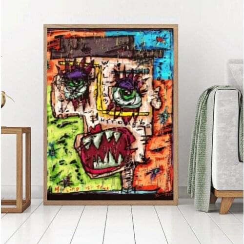 Abstract Portrait William S. Burroughs American Writer Visual Artist Decorative Poster Wall Canvas Sticker Home Decor