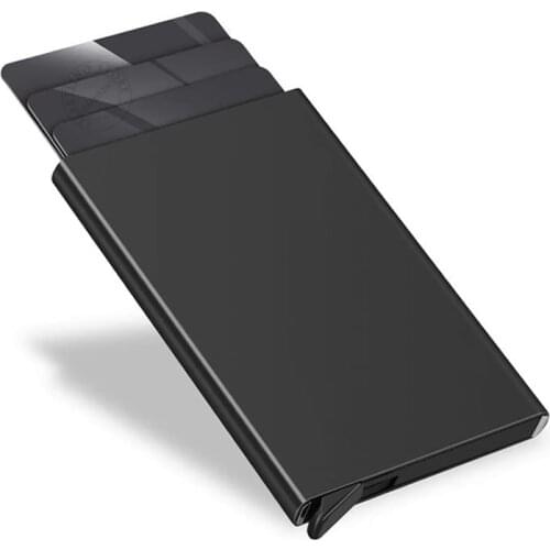 Anti-theft Credit Card Holder Unisex Automatically RFID Blocking Bank Card Sleeve Metal Wallet Case Porte Carte Protector