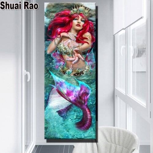 Large Full Square/Round Drill"Fantasy mermaid"Mosaic Diamond Painting Cross Stitch DIY artwork Embroidery 5d puzzle Top gift