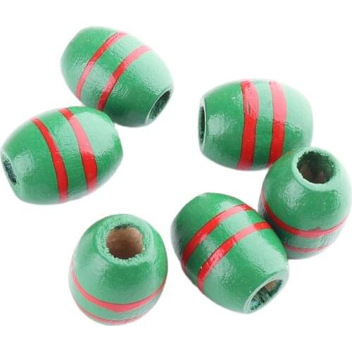 Natural wood beads 15mm Green Oval Eco-friendly for DIY Jewelry Crafts Making Accessories Loose Spacer Charms Smooth Surface