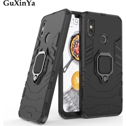 Guxinya Phone Cases For Xiaomi Mi 8 Case Luxury Armor Magnetic Ring Cover For Xiaomi Mi 8 Capa 6.21" Capa For Xiaomi Mi 8 Fundas