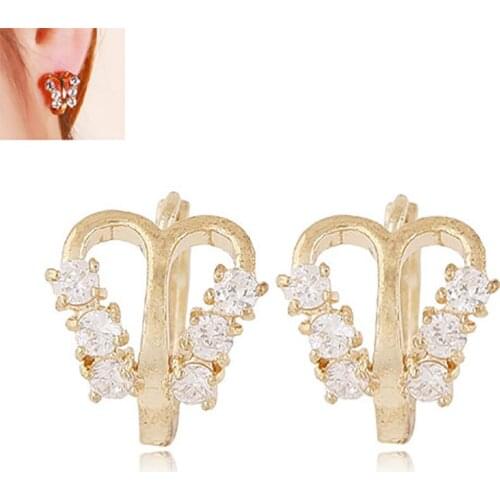 Mayjim Statement Korean version fashionable sweet ol flash butterfly shaped female Earrings