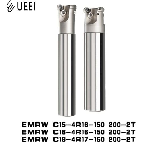 1pcs EMRW C15-4R16-150 200-2T C16-4R16-150 200-2T C16-4R17-150 200-2T 2Flut length 150 200mm Round nose indexable End Mill