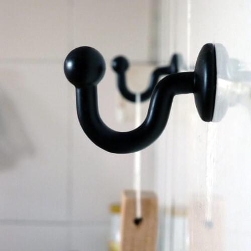 1Pcs European curtain holder wall hook Hanger Holdback Window Curtain Accessories white black