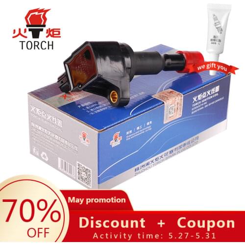 TORCH) Ignition Coil OEM NO.:30520-PWC-003/30520-PWC-S01/CM11-110/DQG12243 for Honda Fit 2002-2008 1.5L