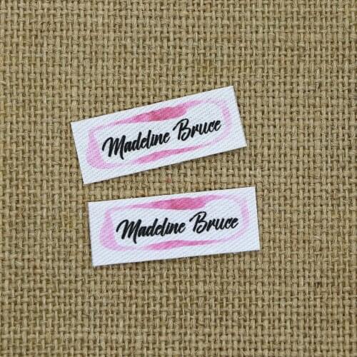 100 piece Ironing Labels, Logo or Text, Personalized Brand , Clothing Labels, Free shipping, Custom Design, Cotton tags (YT086)