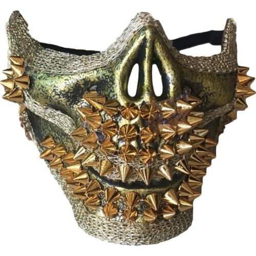 Buffalo headpiece for cosplay hair accessories with iron chain macrame mask party halloween pageant ox horn headband