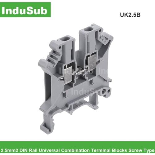 Din Rail Terminal Block UK-2.5B Universal Quick Fast Compact Wire Cable Connector Conductor terminal block Lever Replace PCT-211