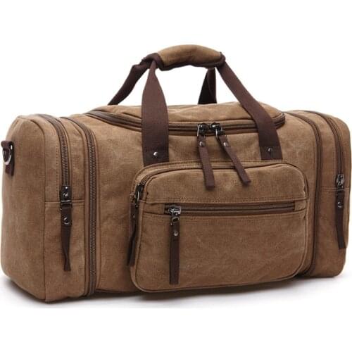 Trendy Fashion Outdoor Leisure Canvas One-shoulder Messenger Bag Handbag Large-capacity Canvas Travel