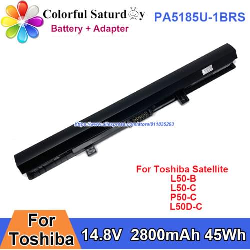 Genuine 14.8V 2800mAh Battery PA5185U-1BRS PA5184U-1BRS For TOSHIBA C50-B C55 C55T C55D PA5185U-1BRS PA5186U-1BRS PA5195U-1BRS