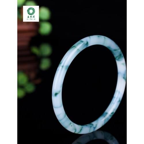 Color Jade Bangle Bracelet Natural Genuine Hand-Carved Fashion Charm Jadeite Jewelry Accessories Amulet for Men Women Lucky Gift