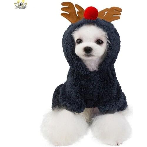 Autumn And Winter New Fashion Trend Pet Clothing Dog Padded Christmas Dress Warm Four-Legged Cotton Coat