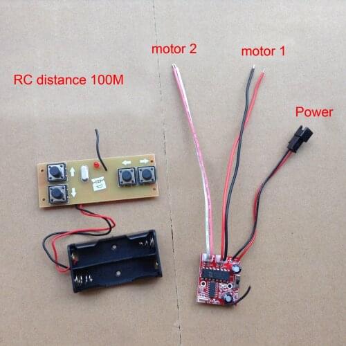RC Boat 4CH 2.4G Differential Transmitter Receiver High Power Radio System 100M Distance Spare Parts for Tank/Speedboat Model