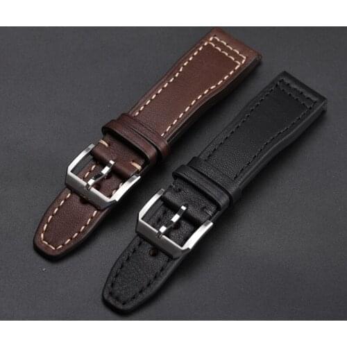 Handmade Leather Watchband 20MM 21MM 22MM Suitable For Pilot Italian First layer Cowhide Bracelet, Male Bracelet