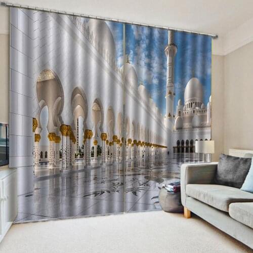 Customized size Luxury Blackout 3D Window Curtains For Living Room Europe building curtains Decoration curtains