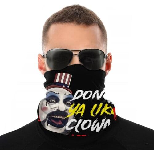 Clowns Rob Zombie Captain Scarves Half Face Mask Unisex Neck Gaiterspaulding Tubular Bandanas Protective Headband Outdoor Hiking