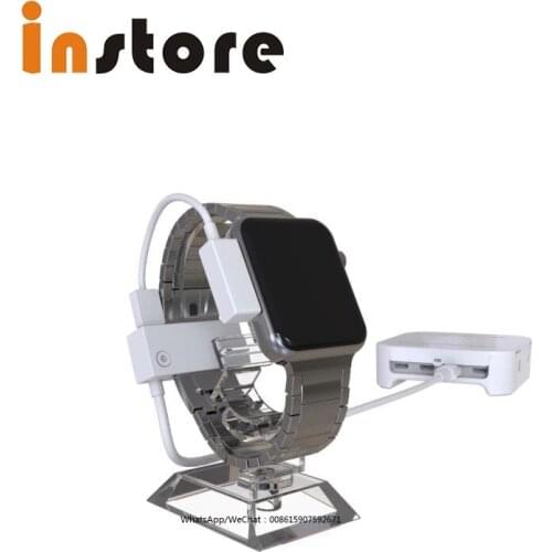 A808 Applx Watch 8 Ports Alarm System With Security Sensor Cable Smart Watch Anti Theft Display Stand