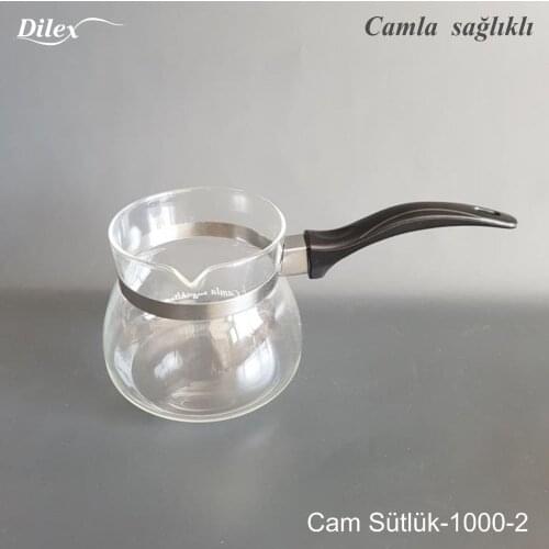 DOLBOVI Glass Coffee pot, milk pot DİLEX- 1000 cc black Coffee maker турка для кофе cafetera