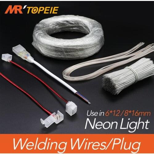 MRTOPELE 2835 Series Led Neon Lamp 150mm Without Require Welding Wires 2 Pin For 12v24v220v LED Strip Lighting Wire