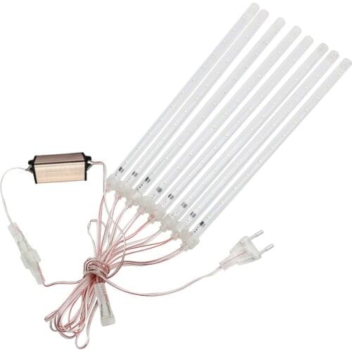 8 Tubes 30cm LED Meteor Shower Rain Light LED Cascading Chain Lights Snowfall Outdoor Waterproof Holiday Christmas Tree Decor