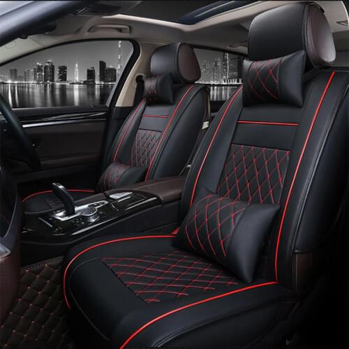 Universal PU Leather car seat cover For HUMMER H2 H3 car-styling auto accessories car Stickers carpet 3D Black/Red/White/Beige
