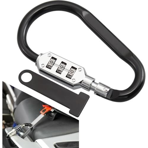 Universal Helmet Security Lock T-bar 3-Digit Combination For Honda Kawasaki Yamaha Harley KTM Suzuki Dirt Bike
