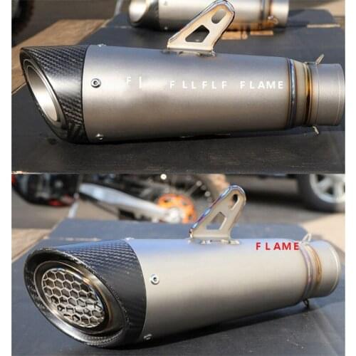 51mm 61mm 63mm titanium alloy carbon fiber exhaust pipe, high strength and corrosion resistance, suitable for S1000R S1000RR
