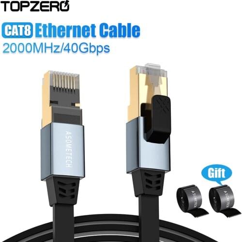 CAT8 Ethernet Cable RJ 45 SSTP 40Gbps 2000MHz Network Cable RJ45 CAT 8 for Modem Router Compatible Patch Cord Lan Cable Ethernet