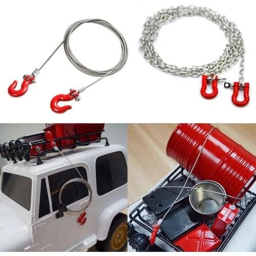 1:10 Scale Rc Shackle Red, Used For Rc Crawler Accessories Rock Trax Decoration For 1:10 Car Metal Rc Tow Crawler Chain Hoo R4B7