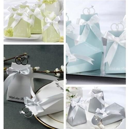100 Pieces/lot) Wedding paper candy box of "With this Ring" Elegant Favor Boxes For wedding and Party guest gift box candy