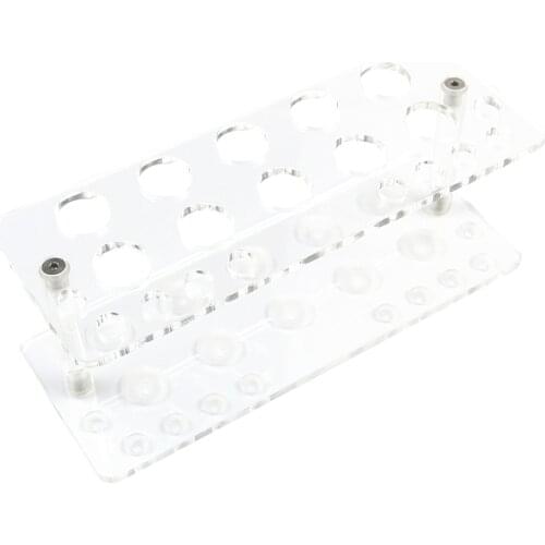 20 Holes 2 Sizes Hole Acrylic Makeup Brush Holder Drying Rack Stand Brushes Display Organizer Dryer Shelf Clear