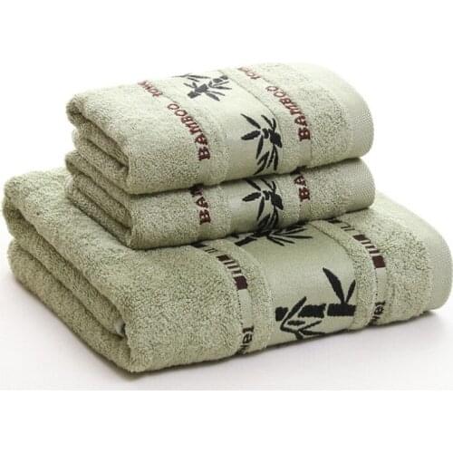 640g Thicker 100% Bamboo fiber bath beach towel sets for adults 3pcs face Towel towels bathroom 35cm*75cm*2pcs 70cm*140cm*1pc