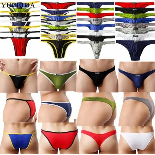 4/6/8PCS Sexy Mens Underwear Modal T-back Thongs G-string Exotic Jockstrap Tangas Mens Briefs Bulge Pouch Gay Slip Homme Panties